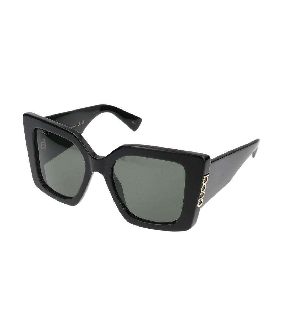 GUCCI Черные пластиковые солнцезащитные очки, фото 1