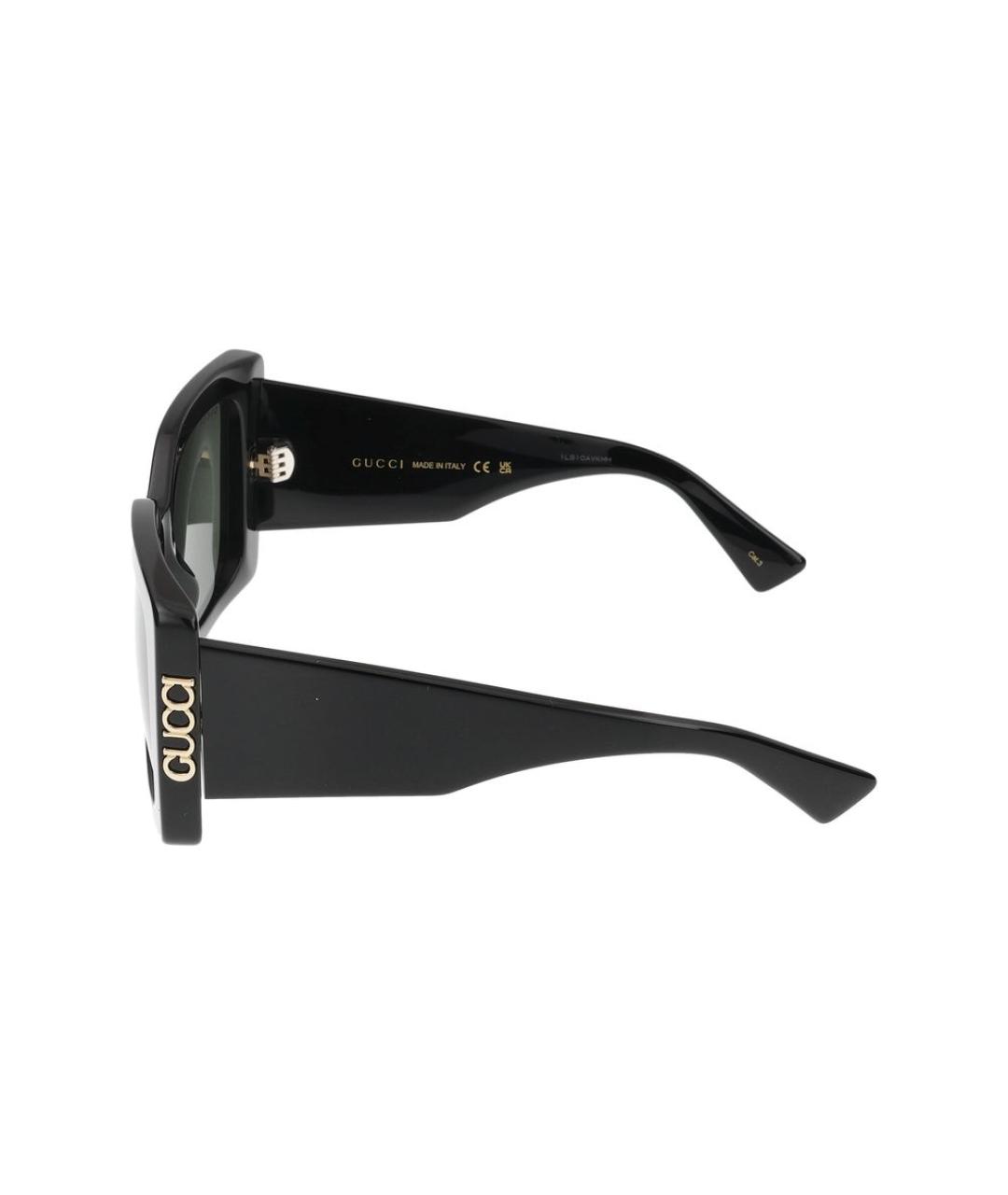 GUCCI Черные пластиковые солнцезащитные очки, фото 3
