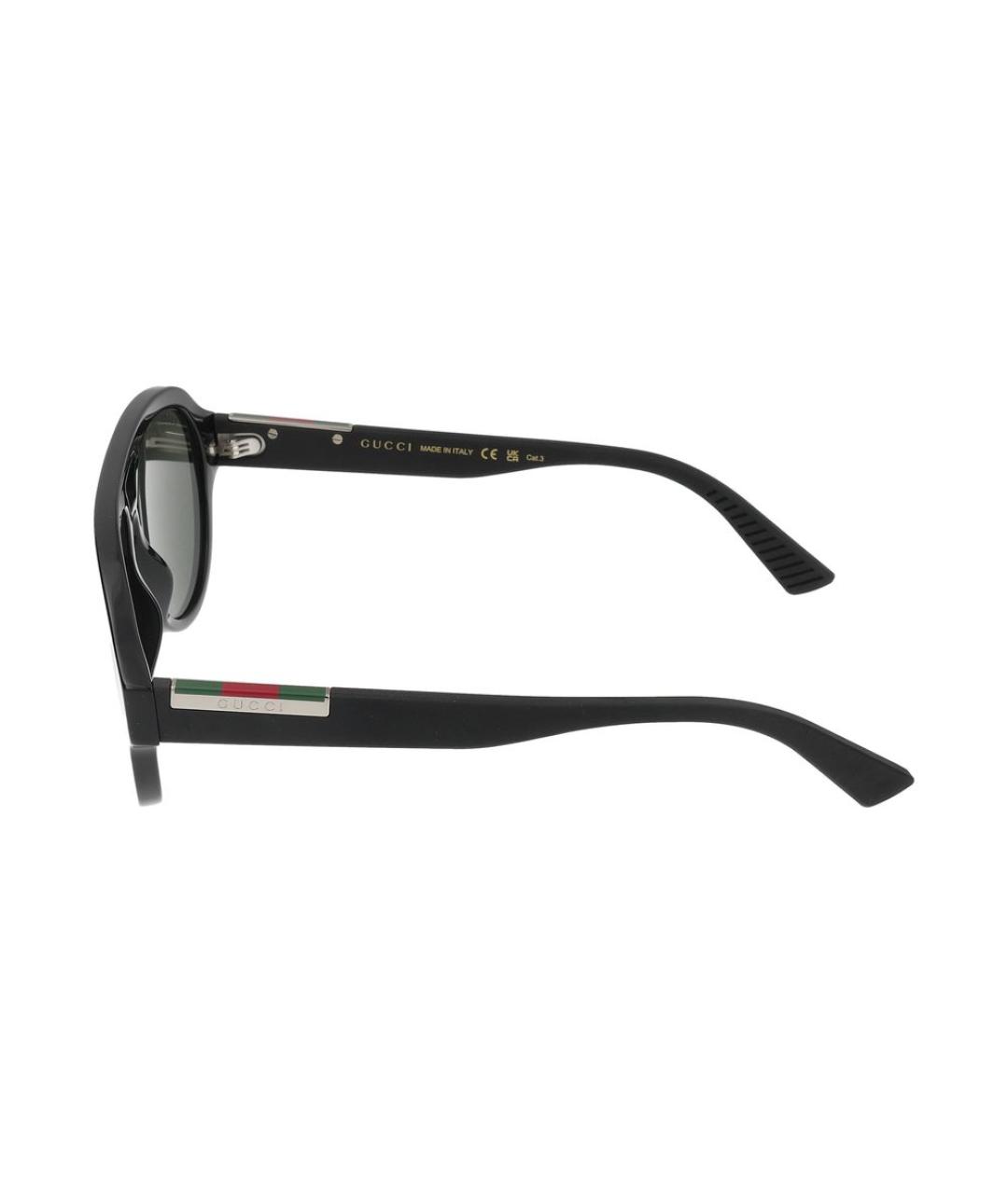 GUCCI Черные пластиковые солнцезащитные очки, фото 3
