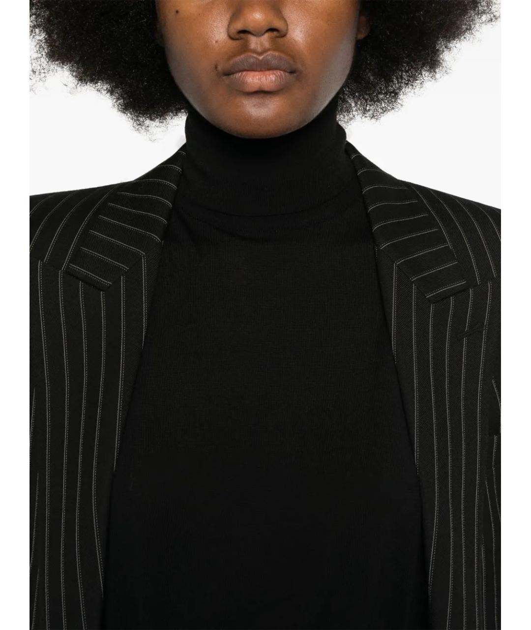 SAINT LAURENT Черная шерстяная водолазка, фото 5