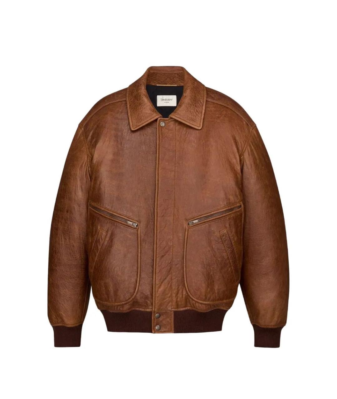 SAINT LAURENT Кожаная куртка, фото 1