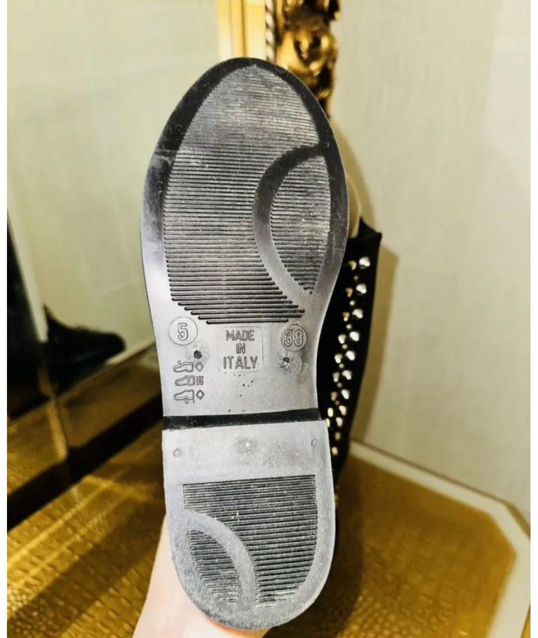 PATEK PHILIPPE Черные кожаные сапоги, фото 4