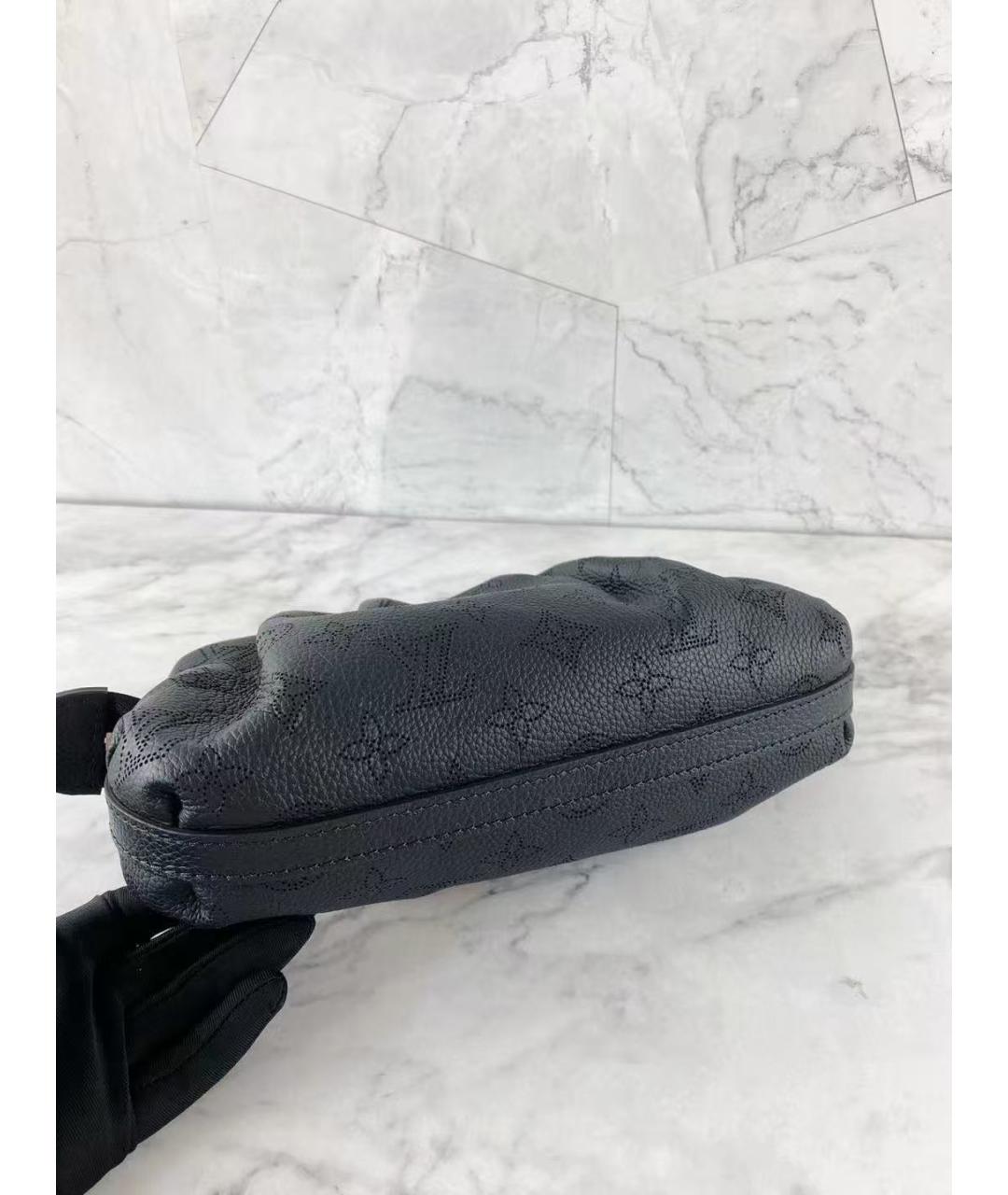 LOUIS VUITTON Черная кожаная сумка через плечо, фото 4