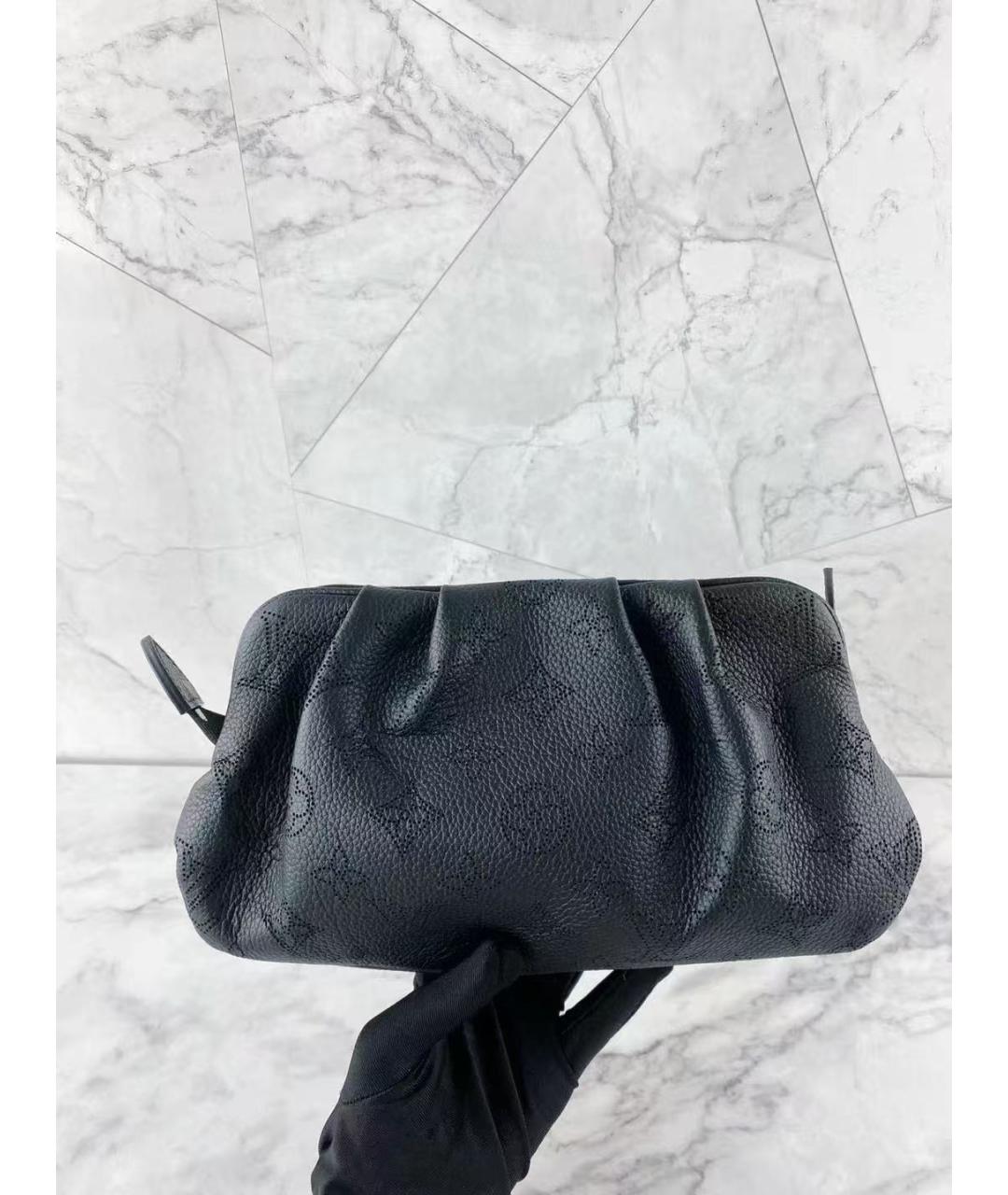 LOUIS VUITTON Черная кожаная сумка через плечо, фото 5