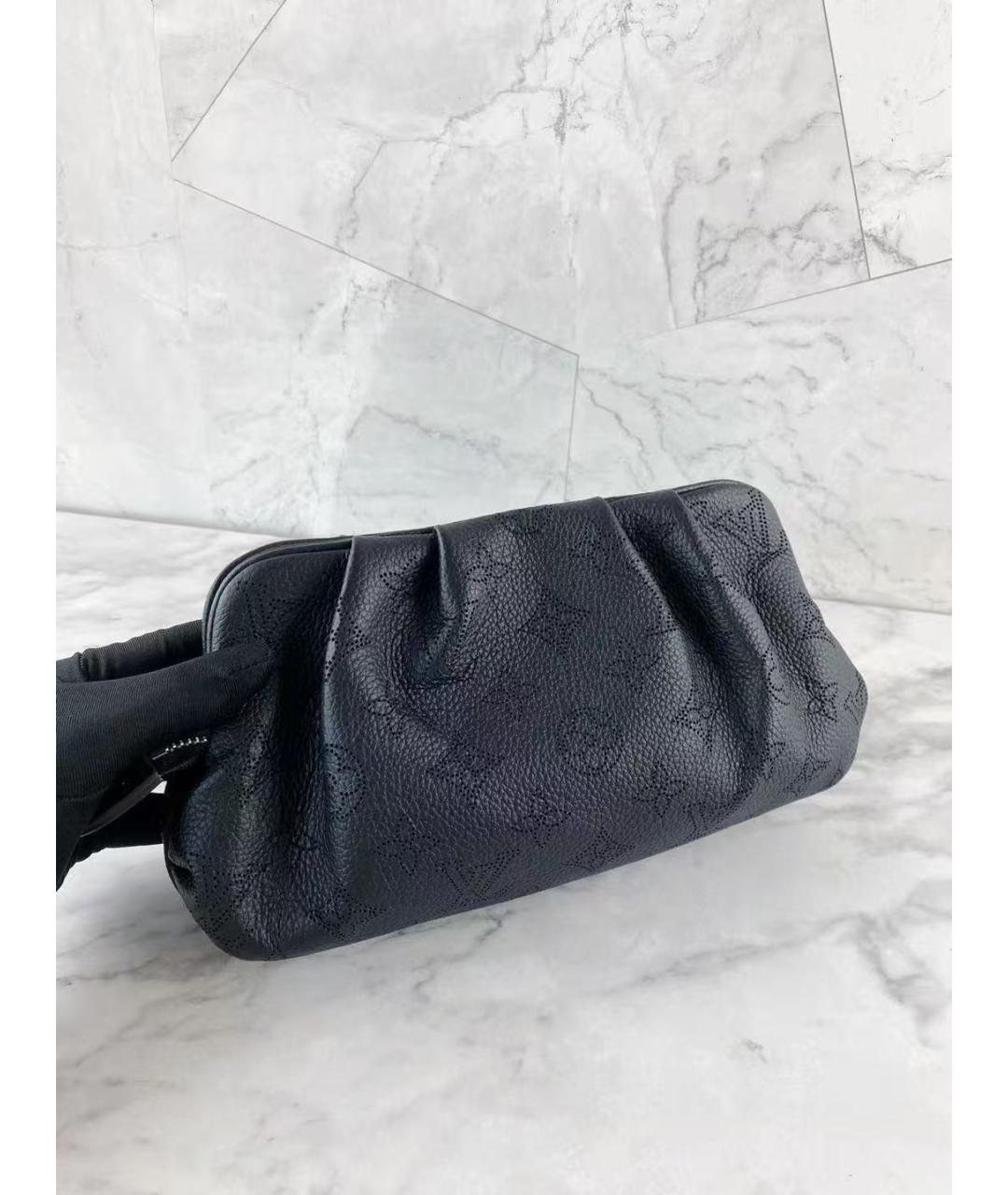 LOUIS VUITTON Черная кожаная сумка через плечо, фото 3