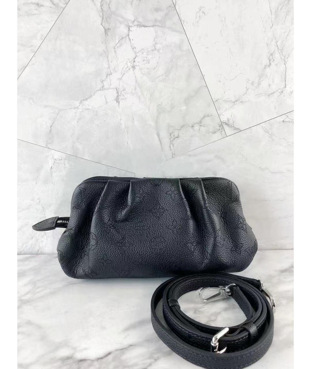 LOUIS VUITTON Черная кожаная сумка через плечо, фото 2