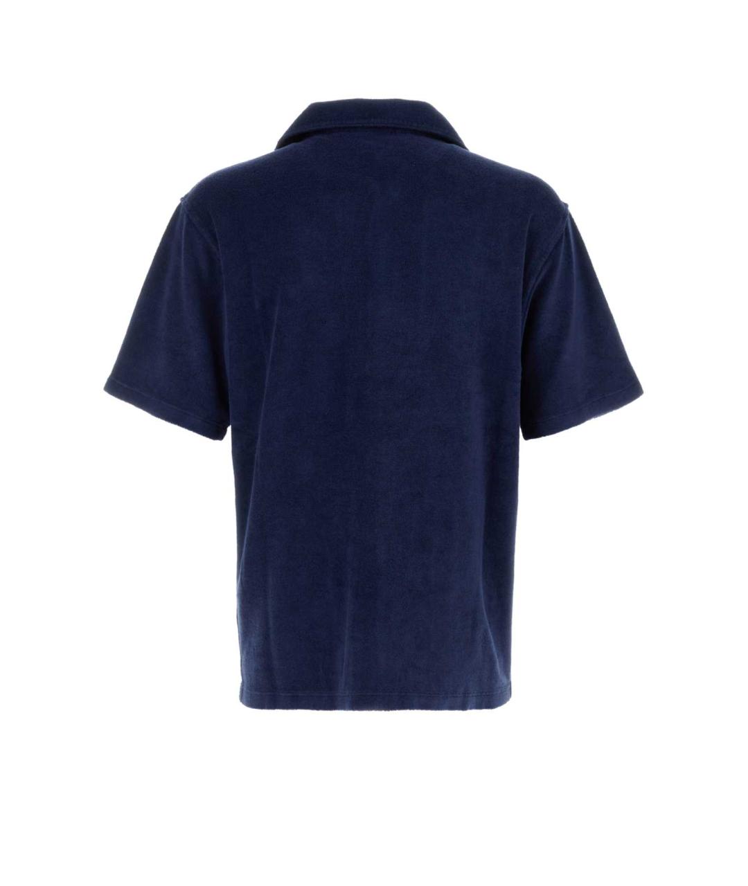 PRADA Синее хлопковое поло с коротким рукавом, фото 2