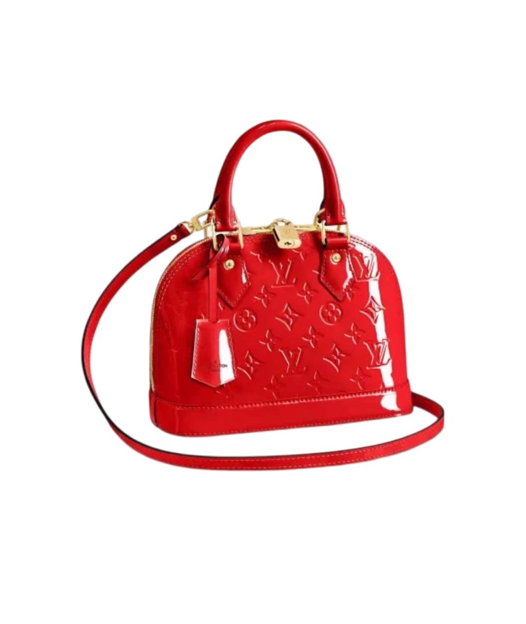 LOUIS VUITTON Красная сумка с короткими ручками из лакированной кожи, фото 8