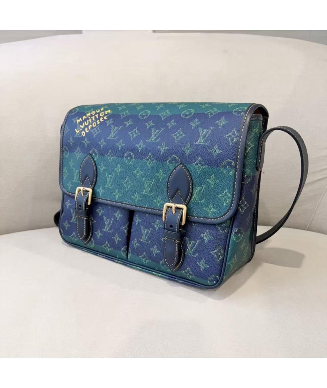 LOUIS VUITTON Голубая сумка через плечо, фото 4