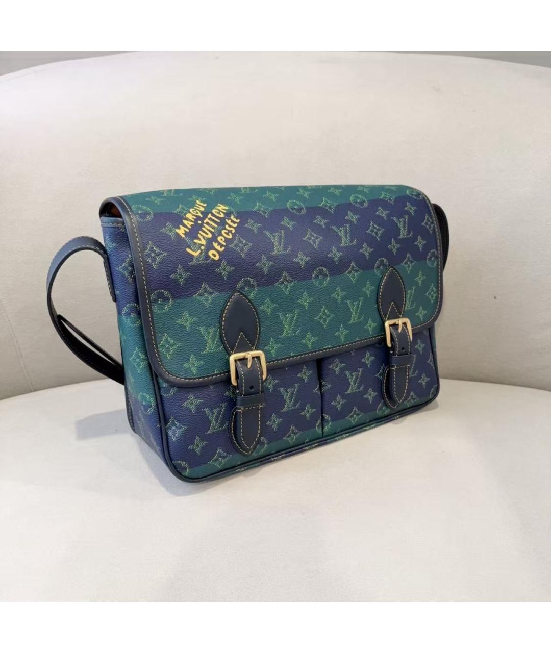 LOUIS VUITTON Голубая сумка через плечо, фото 3