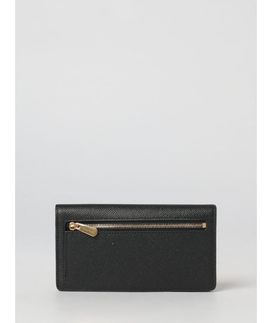 FERRAGAMO Черный кожаный кошелек, фото 3