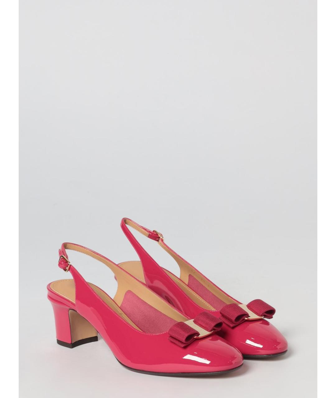 FERRAGAMO Фуксия туфли из лакированной кожи, фото 2
