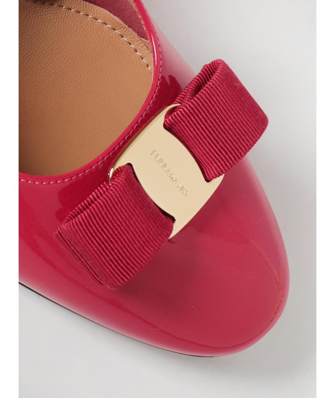 FERRAGAMO Фуксия туфли из лакированной кожи, фото 4