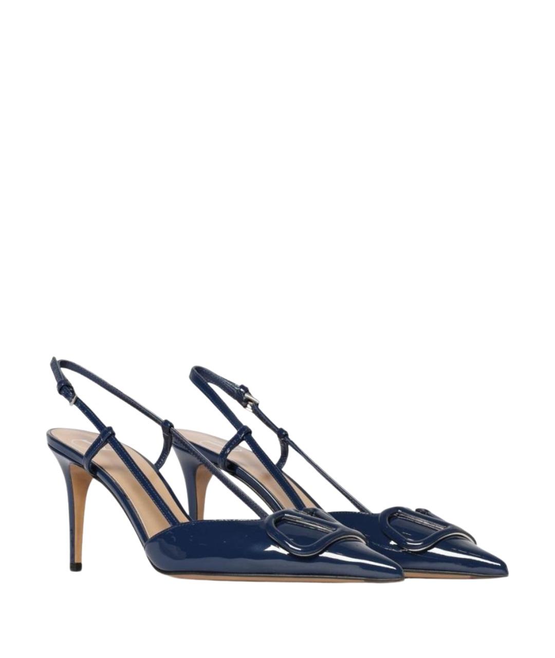 VALENTINO Синие туфли из лакированной кожи, фото 2