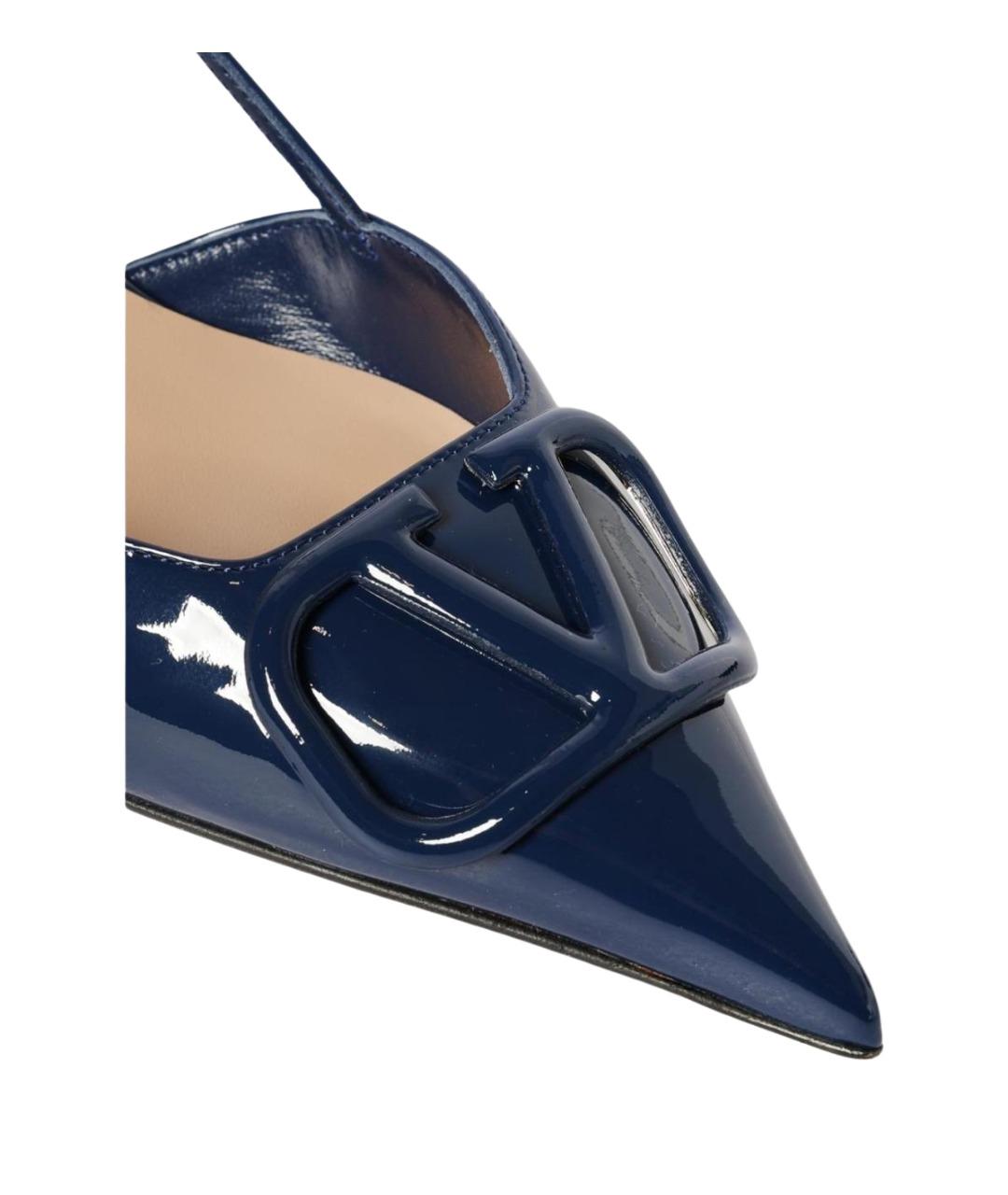 VALENTINO Синие туфли из лакированной кожи, фото 4