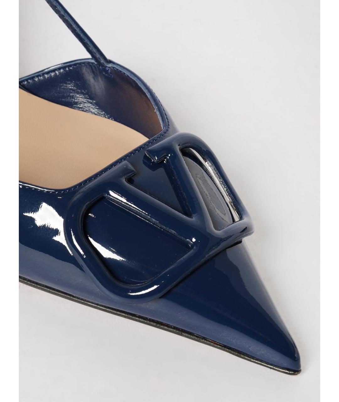 VALENTINO Синие туфли из лакированной кожи, фото 4