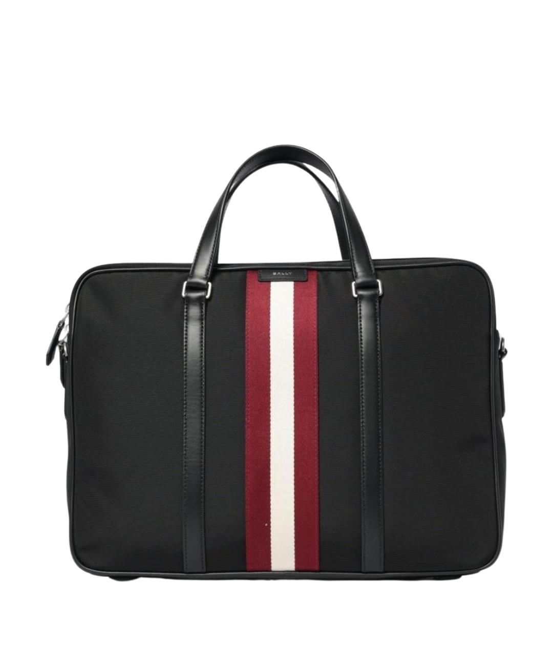 BALLY Черная тканевая сумка тоут, фото 1