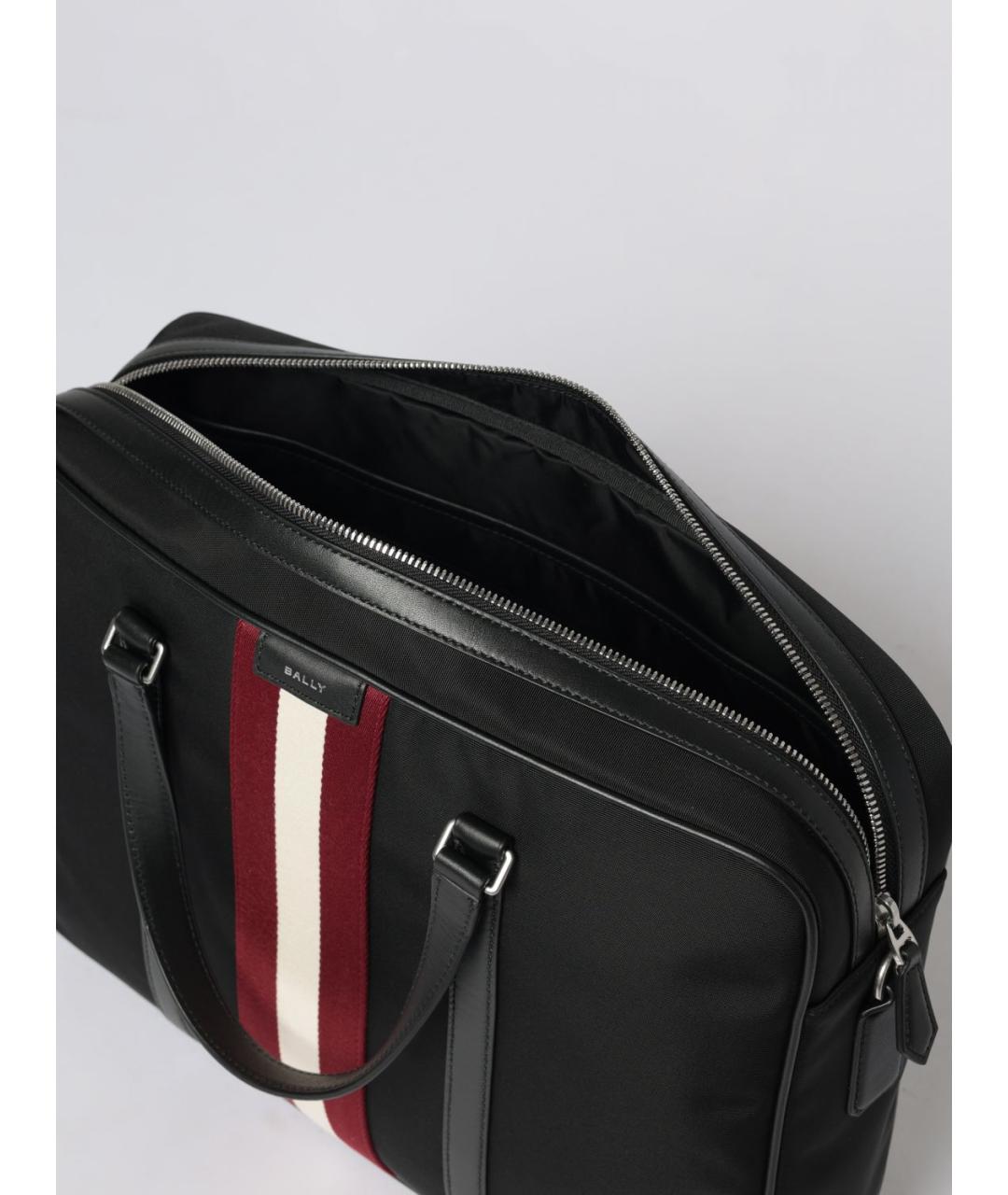 BALLY Черная тканевая сумка тоут, фото 4