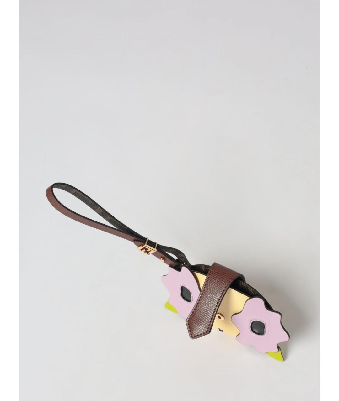 FENDI Розовый кожаный кошелек, фото 2