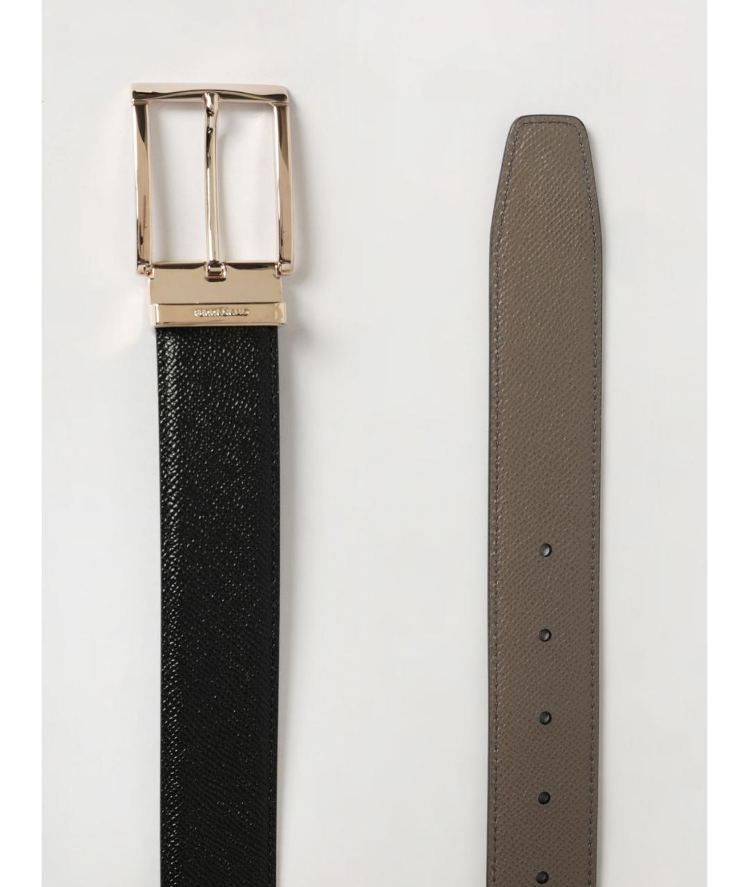 FERRAGAMO Черный кожаный ремень, фото 3