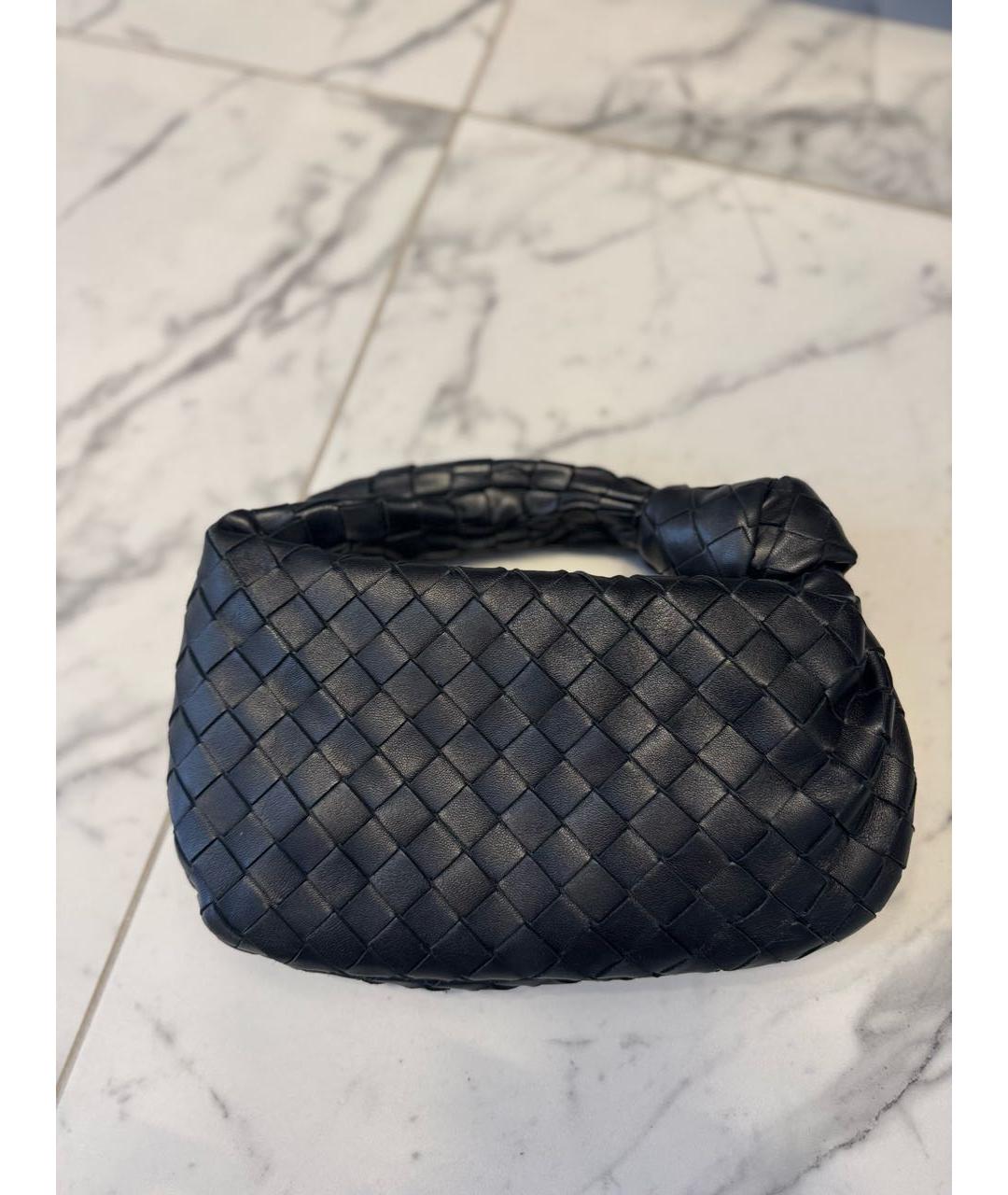 BOTTEGA VENETA Черная кожаная сумка с короткими ручками, фото 2