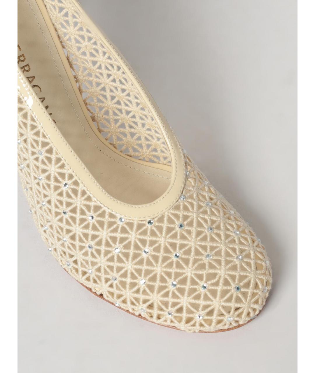 FERRAGAMO Бежевые кожаные туфли, фото 4