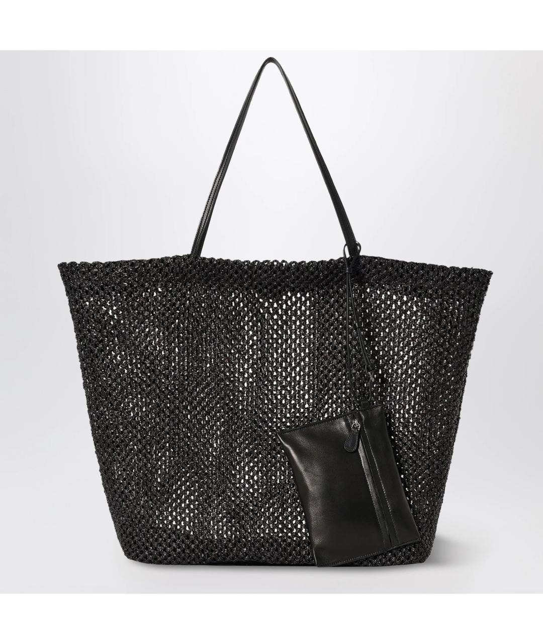 THE ROW Черная пелетеная сумка тоут, фото 2