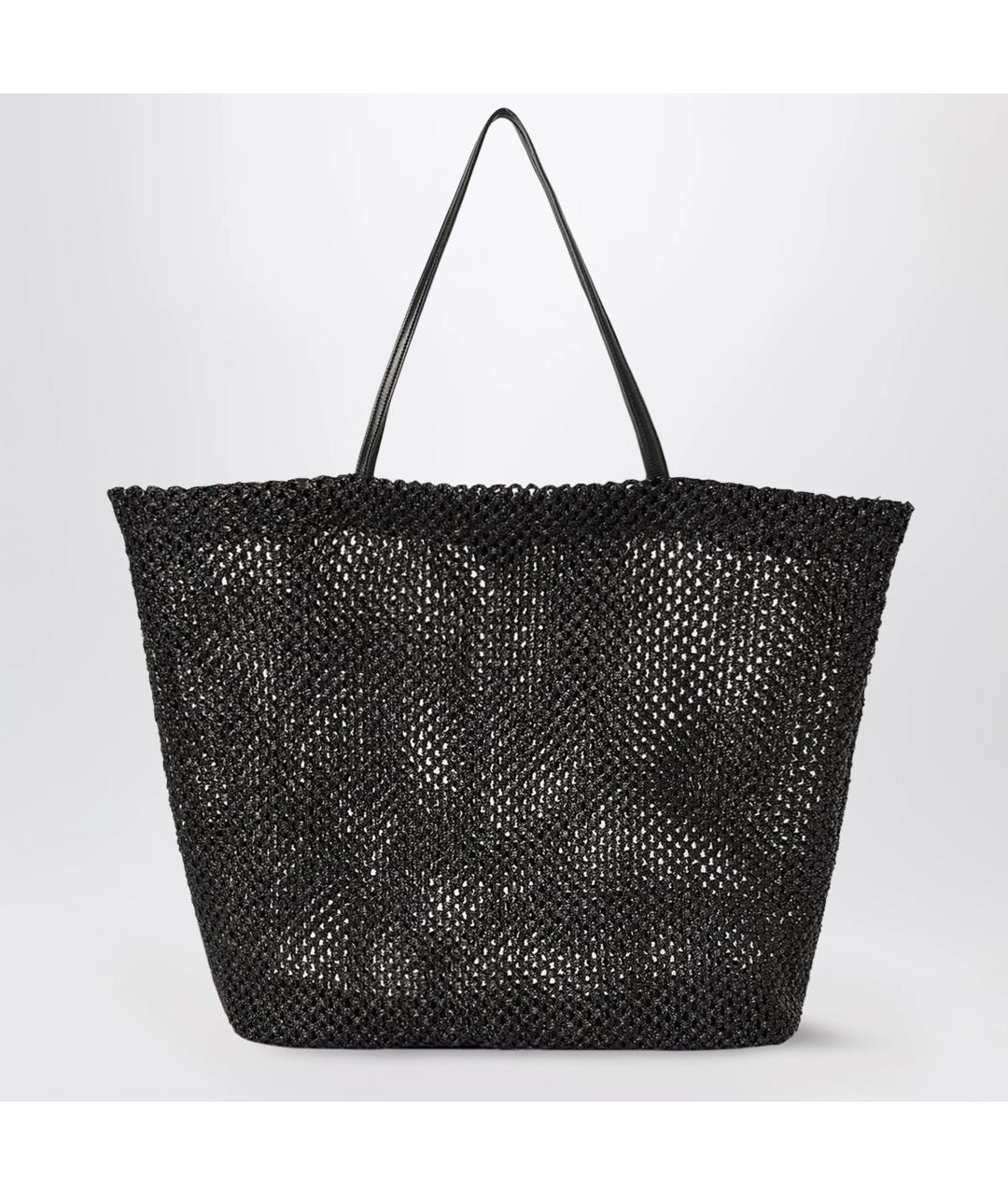 THE ROW Черная пелетеная сумка тоут, фото 3