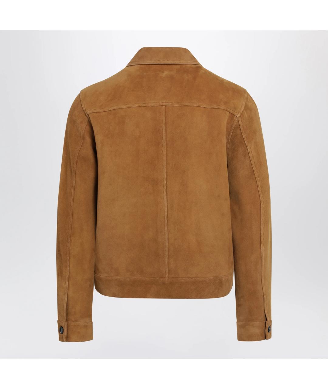 Ami Paris Бежевая замшевая куртка, фото 2