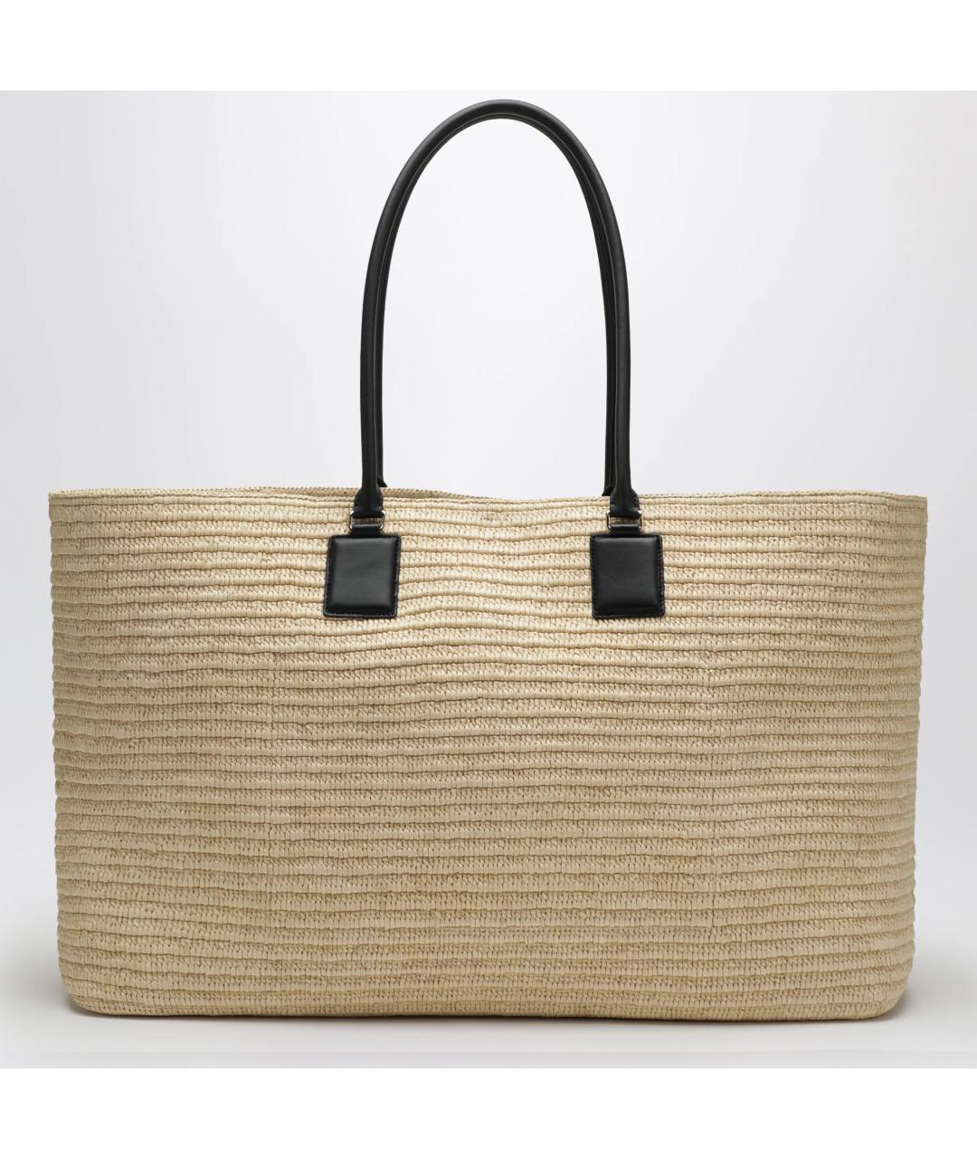 LOEWE Бежевая пелетеная сумка тоут, фото 2