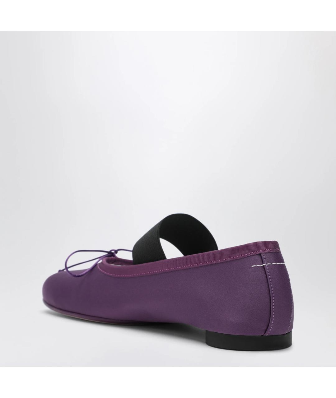 MM6 MAISON MARGIELA Фиолетовые текстильные балетки, фото 2