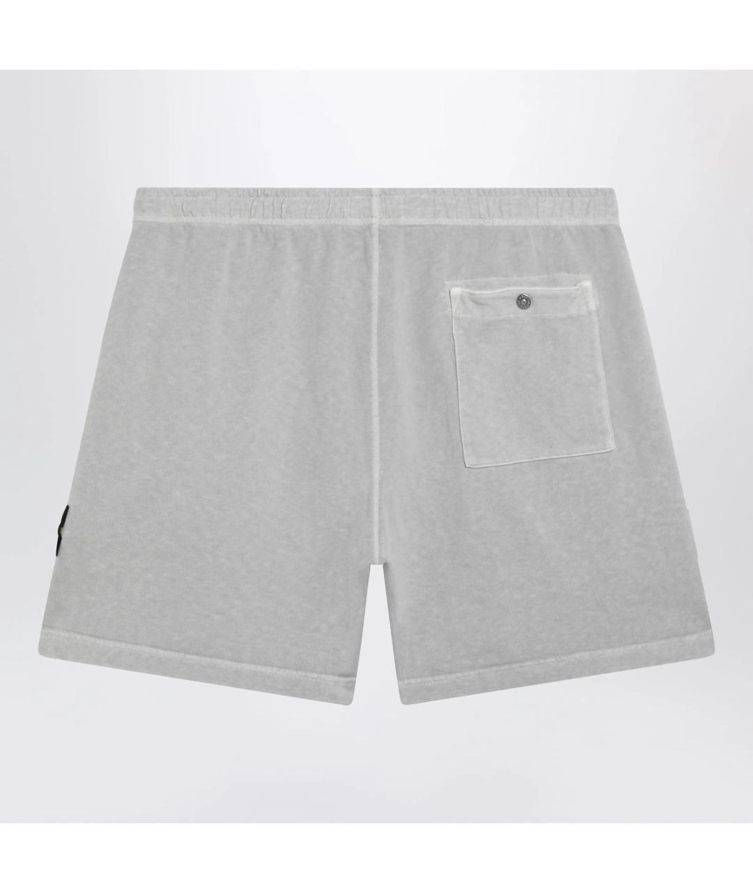 STONE ISLAND Серые хлопковые шорты, фото 2