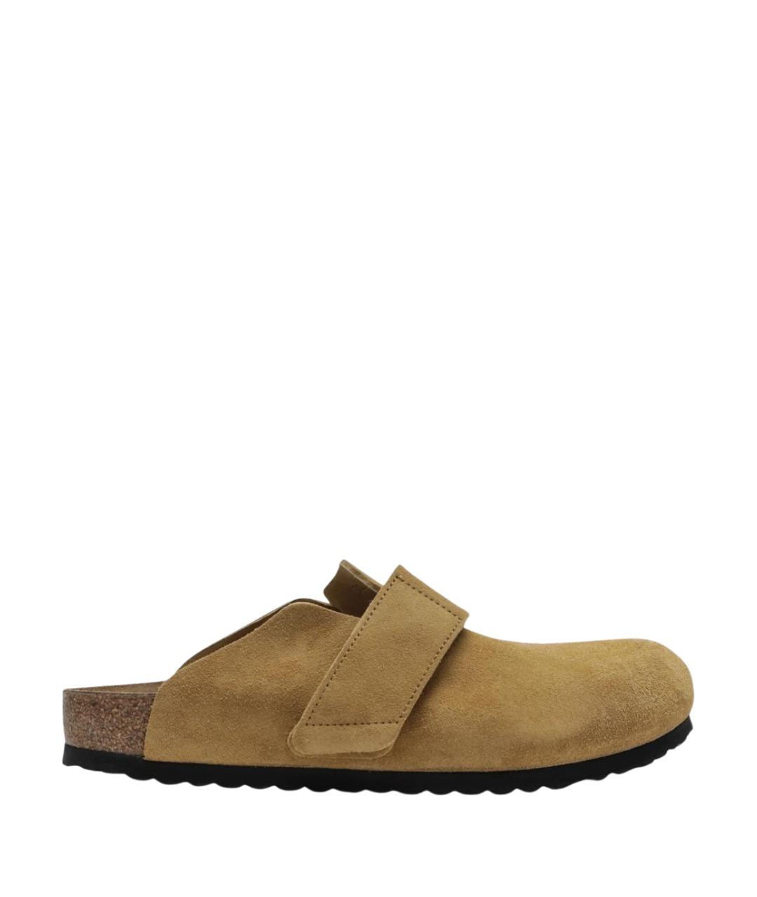 BIRKENSTOCK Бежевые замшевые сандалии, фото 1