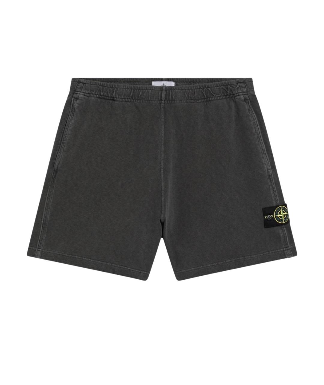 STONE ISLAND Серые хлопковые шорты, фото 1