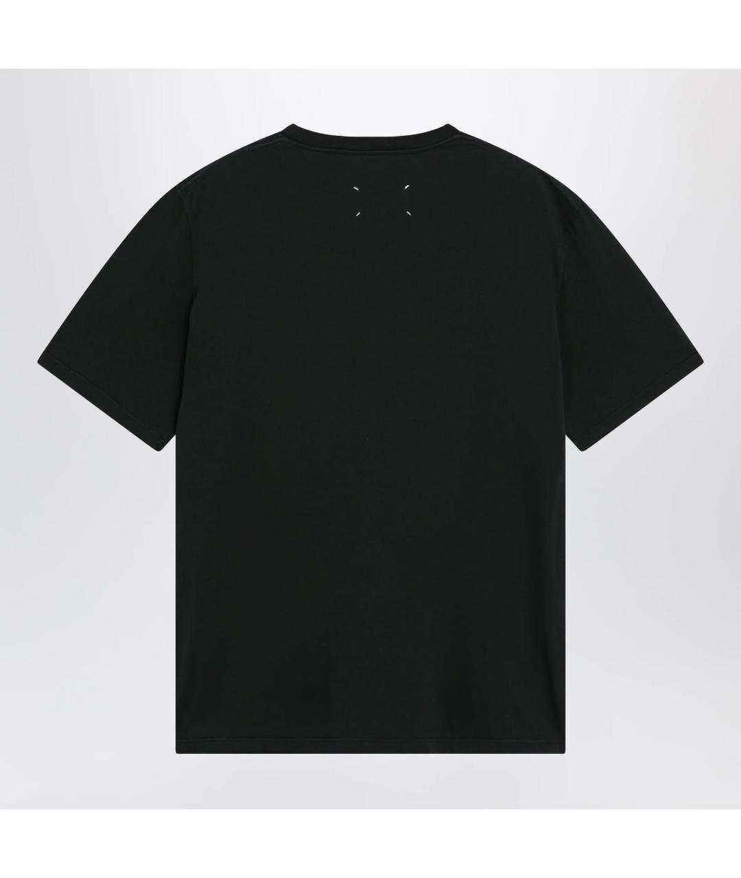 MAISON MARGIELA Черная хлопковая футболка, фото 2