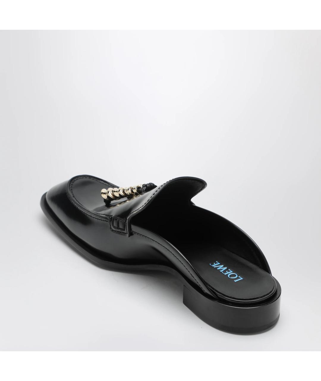 LOEWE Черные кожаные лоферы, фото 2