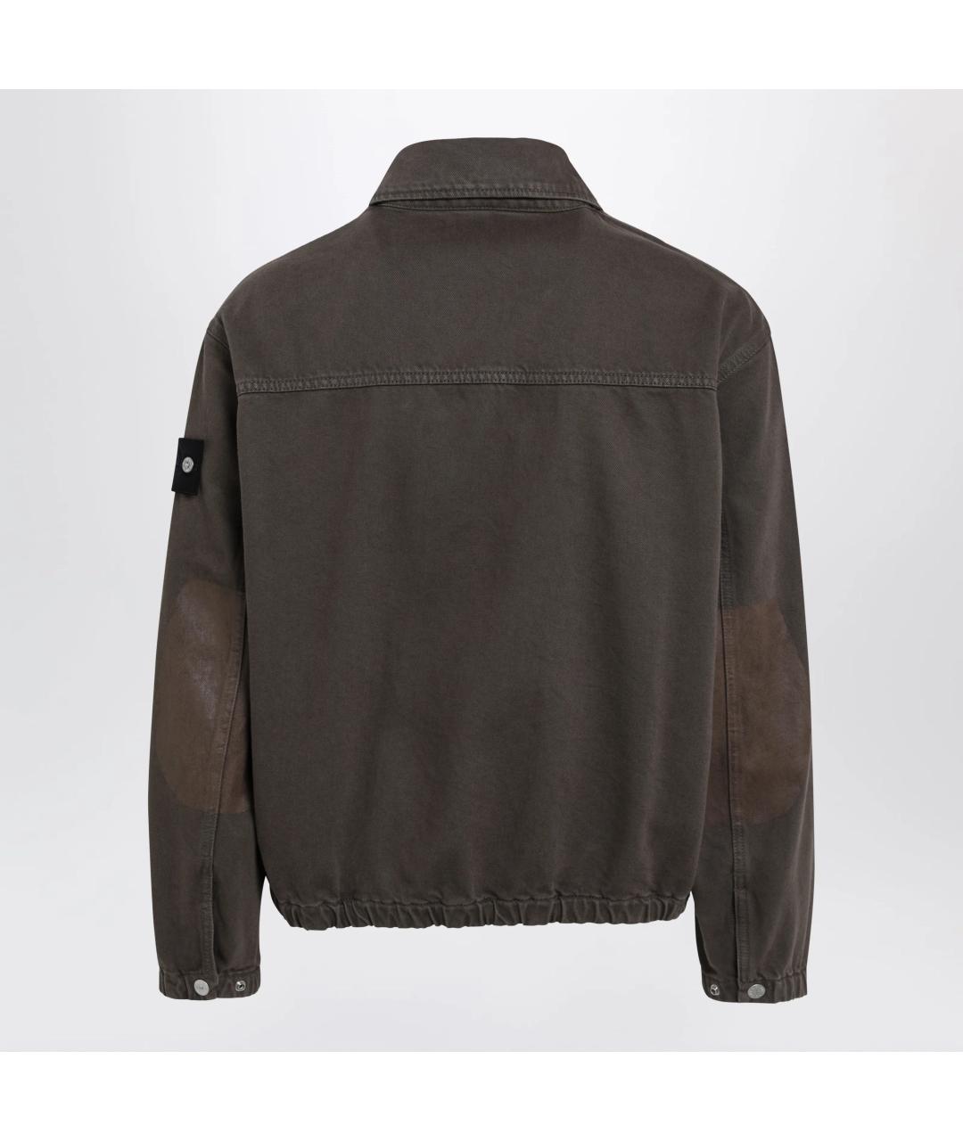 STONE ISLAND Коричневая хлопковая куртка, фото 1