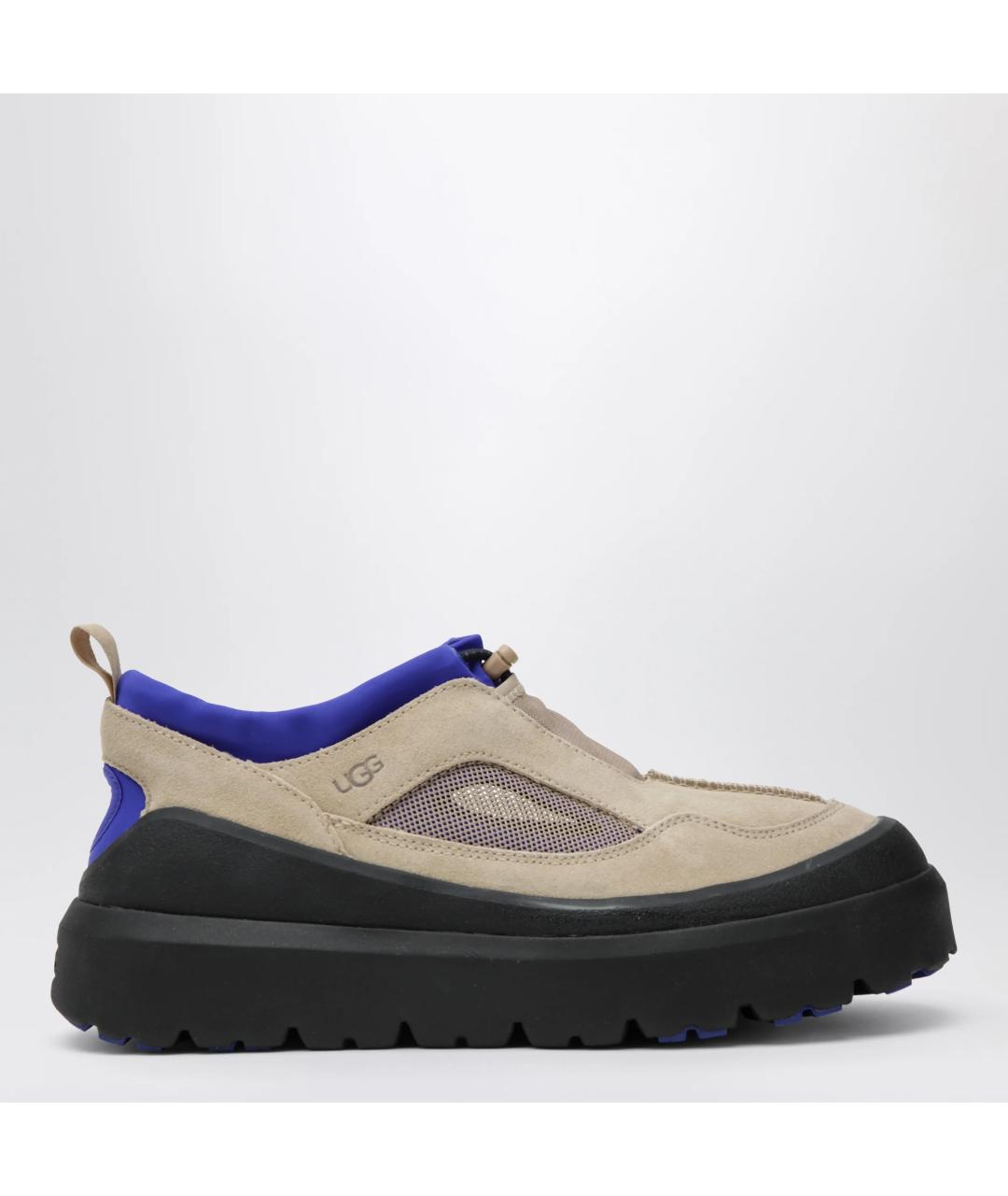 UGG AUSTRALIA Бежевые замшевые низкие кроссовки / кеды, фото 3
