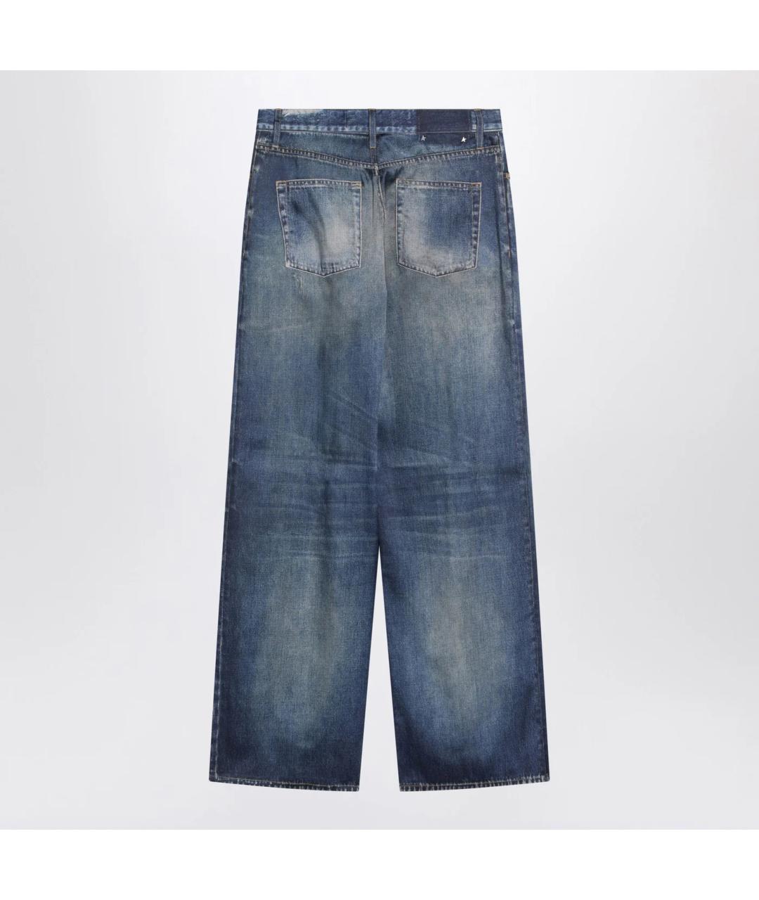 GOLDEN GOOSE DELUXE BRAND Синие прямые брюки, фото 2