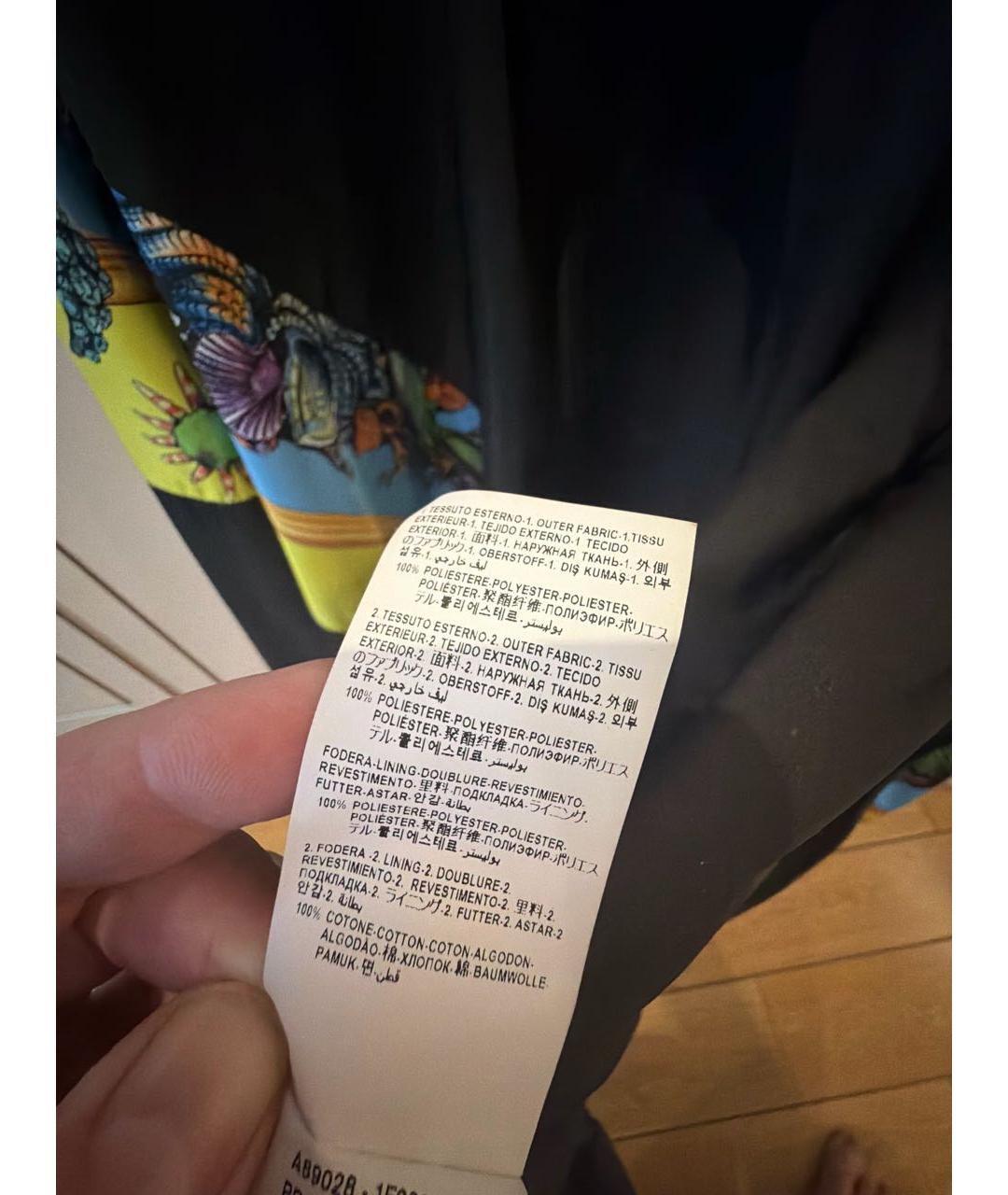 VERSACE Черная полиэстеровая куртка, фото 6