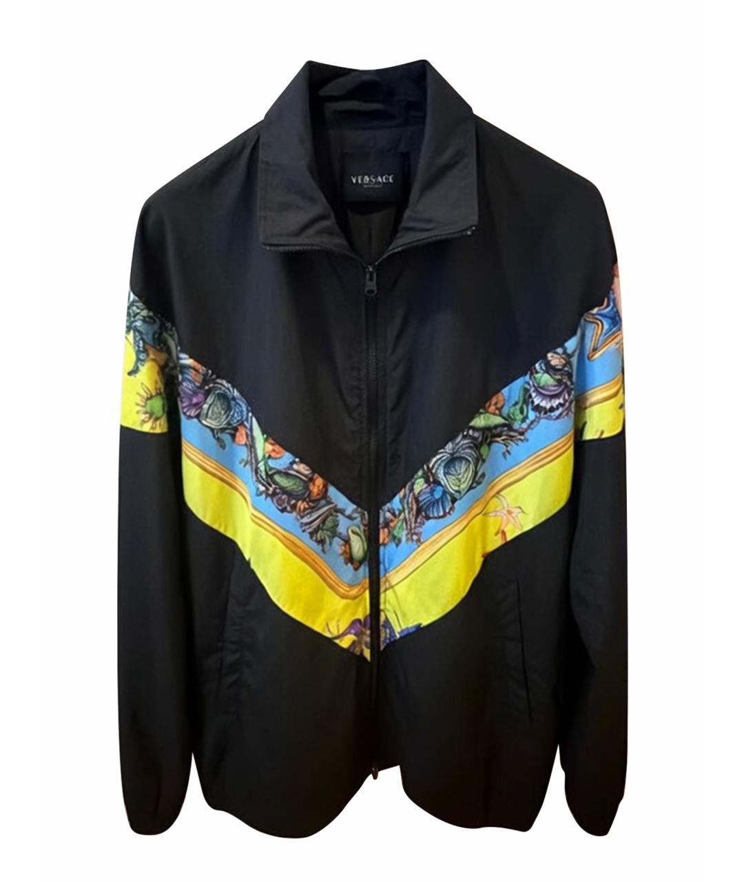 VERSACE Черная полиэстеровая куртка, фото 1