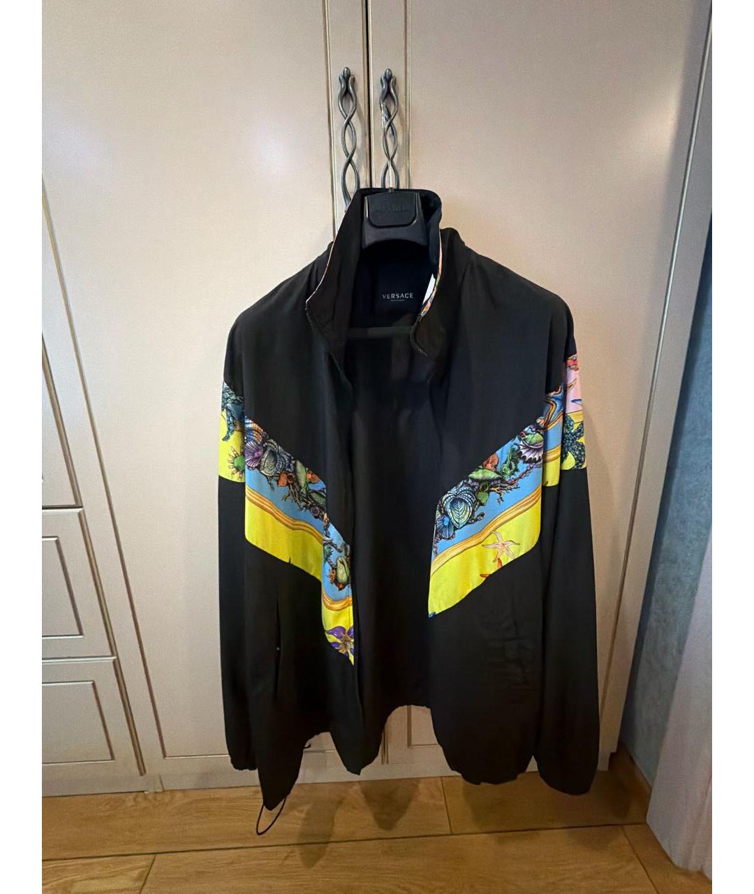 VERSACE Черная полиэстеровая куртка, фото 7