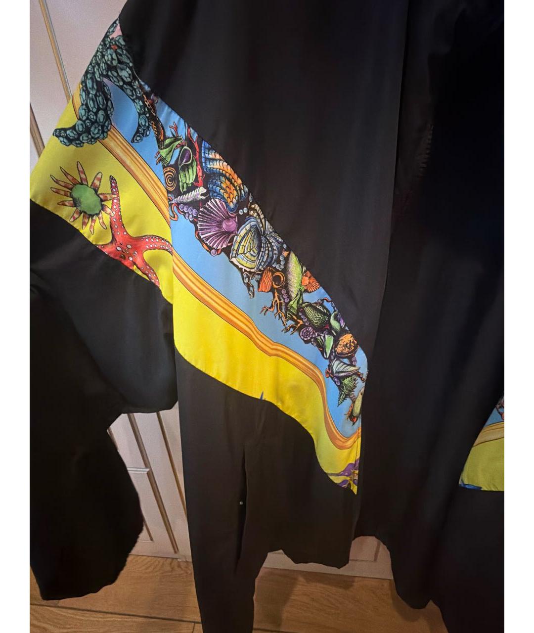 VERSACE Черная полиэстеровая куртка, фото 4