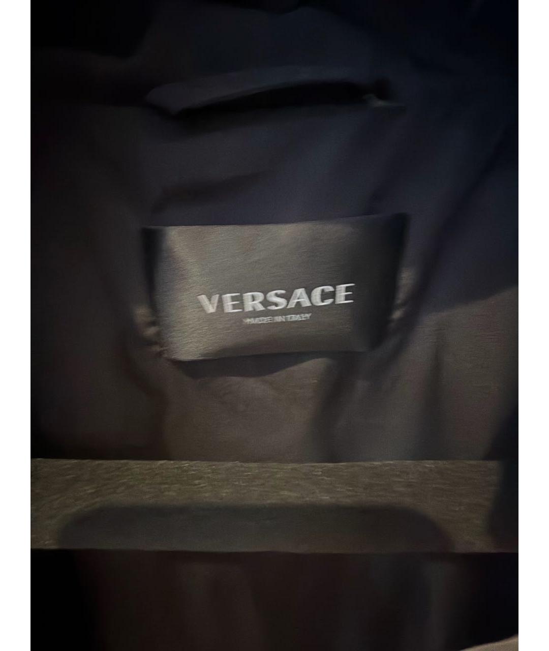 VERSACE Черная полиэстеровая куртка, фото 3