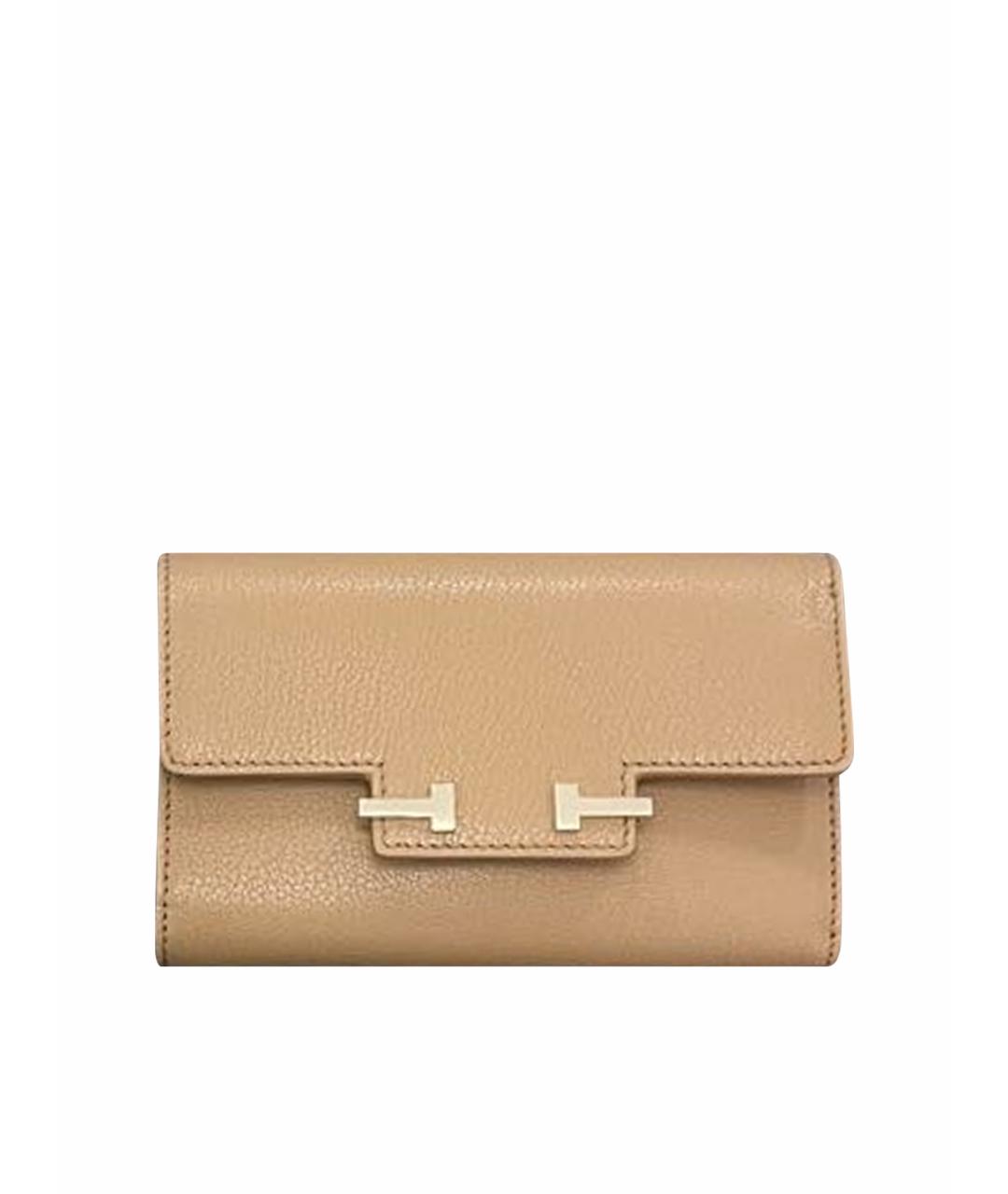 TOM FORD Бежевый кожаный кошелек, фото 1