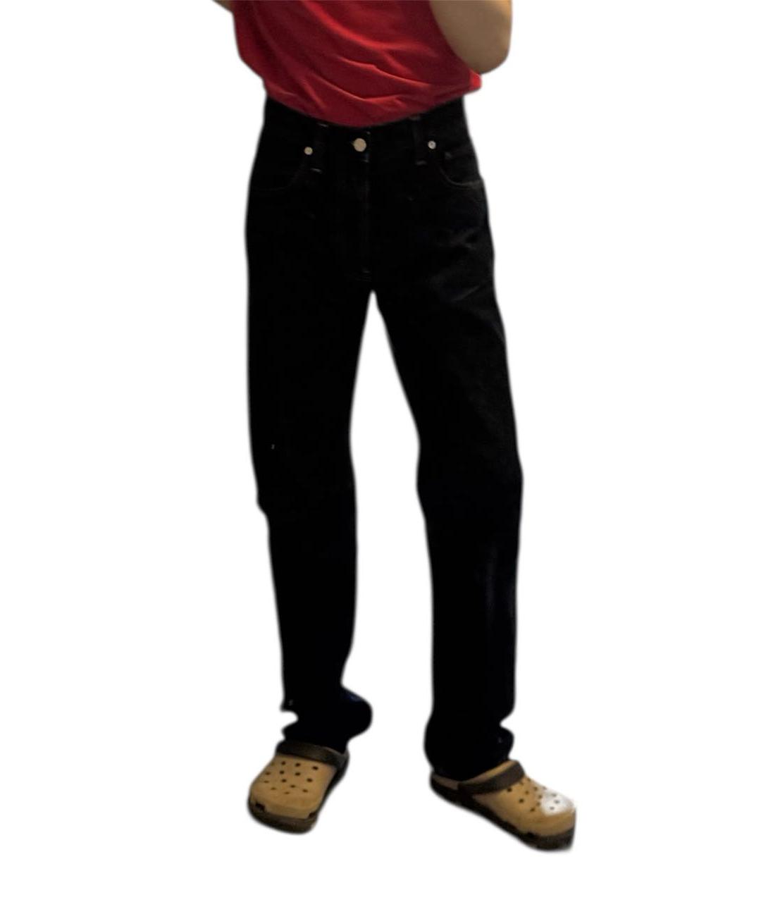 HELMUT LANG Темно-синие хлопковые прямые джинсы, фото 6