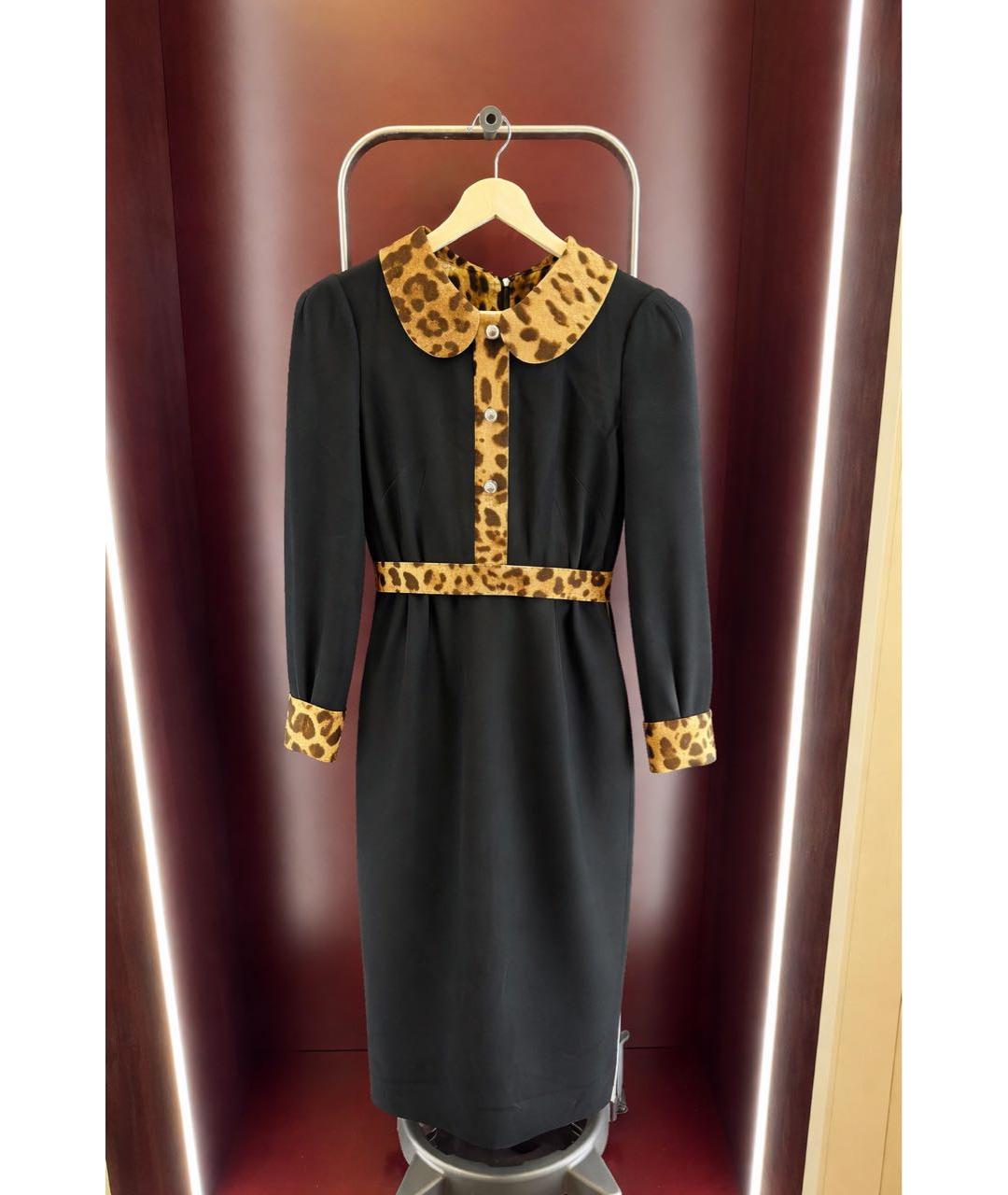 DOLCE&GABBANA Черное шерстяное вечернее платье, фото 4