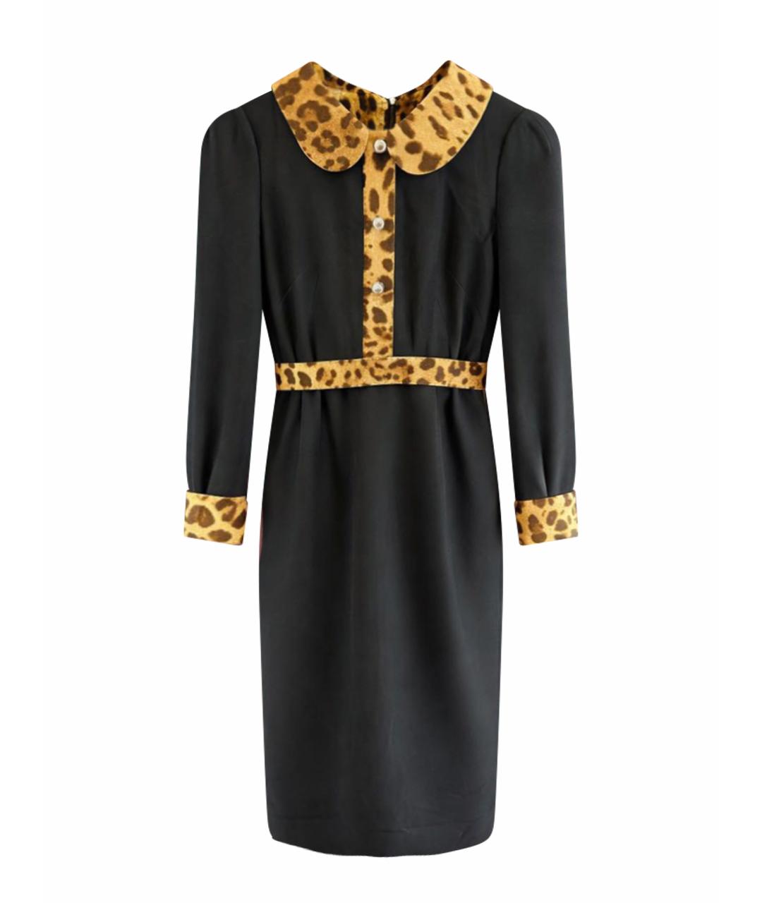 DOLCE&GABBANA Черное шерстяное вечернее платье, фото 1