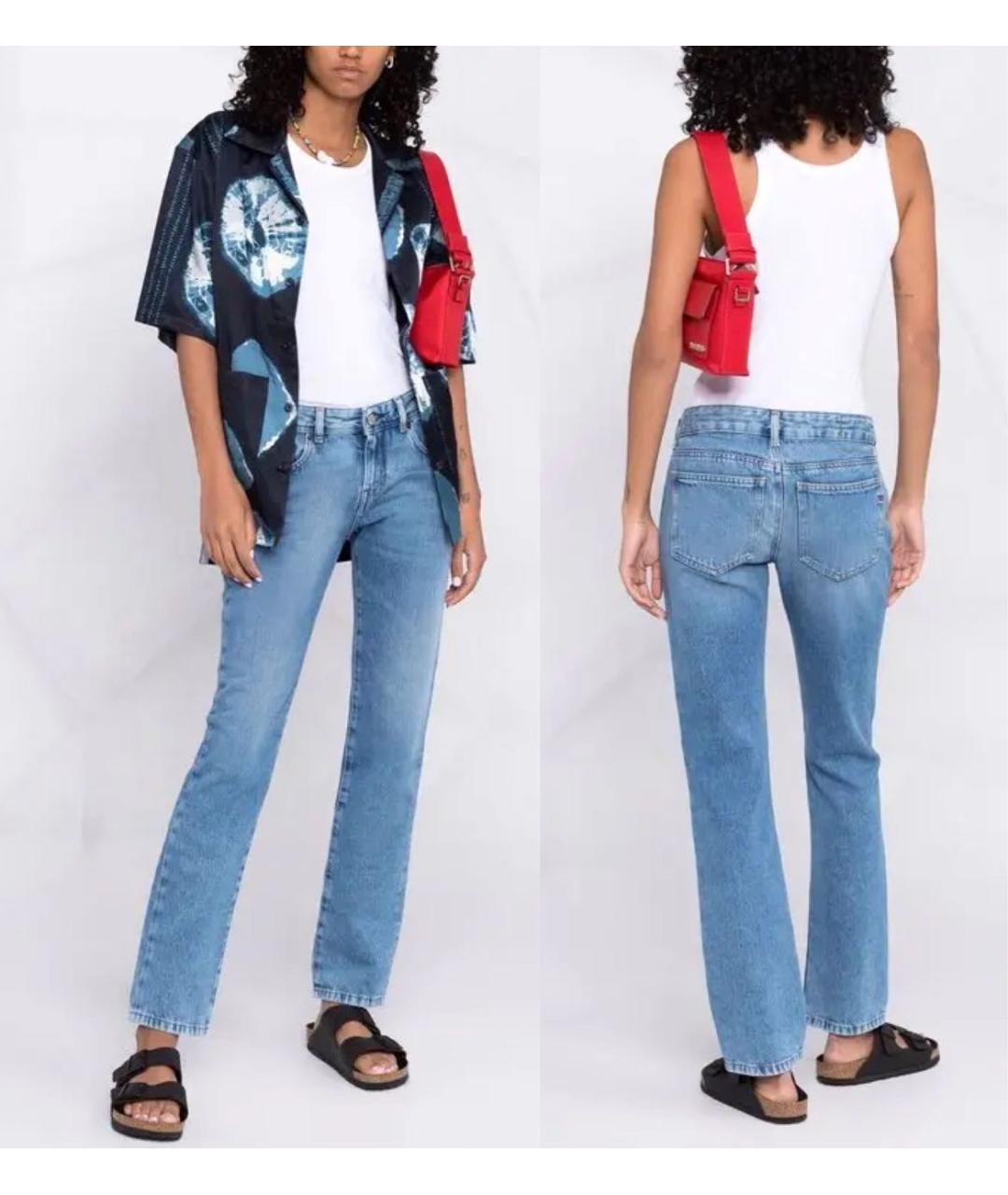 DIESEL Синие хлопковые прямые джинсы, фото 2