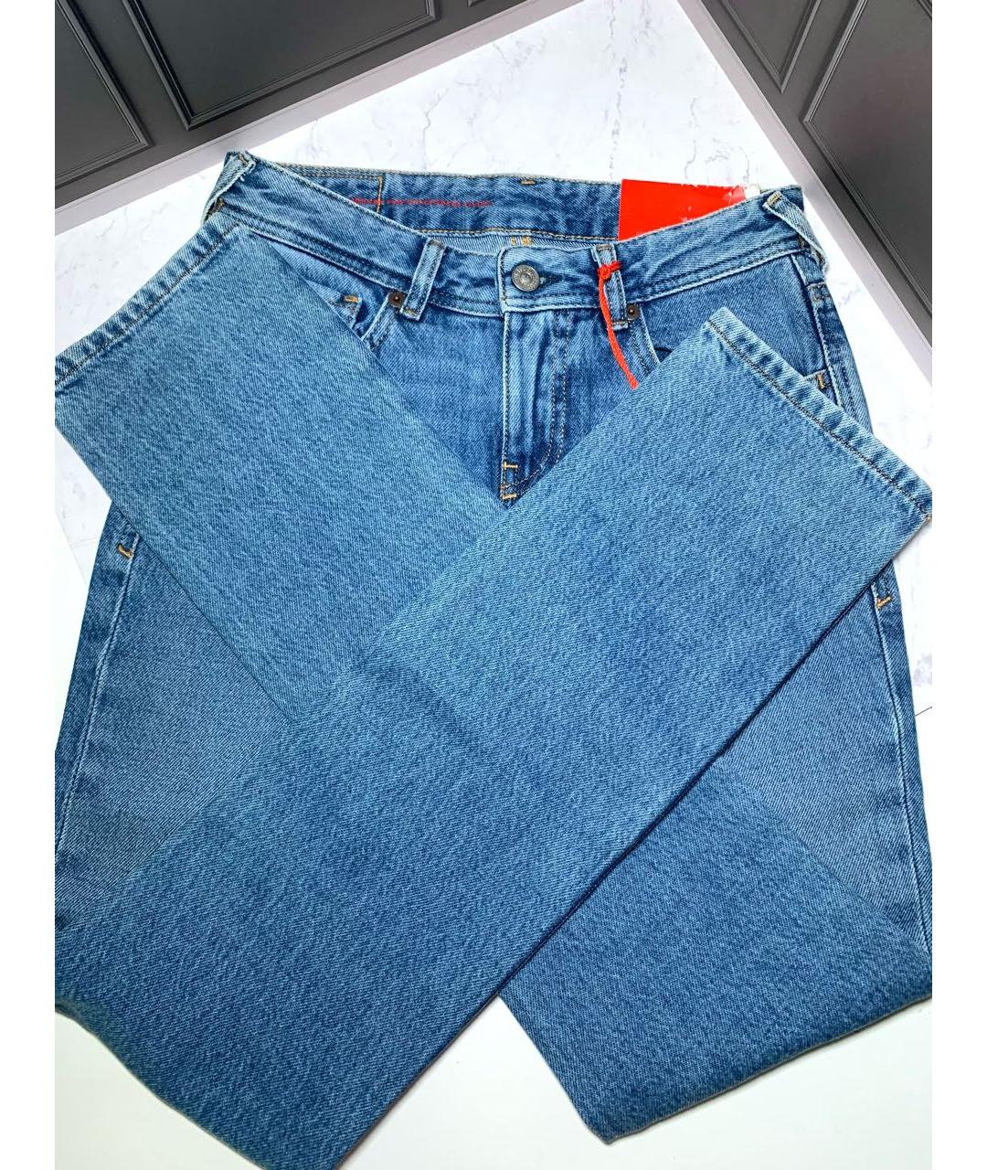 DIESEL Синие хлопковые прямые джинсы, фото 5